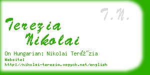 terezia nikolai business card